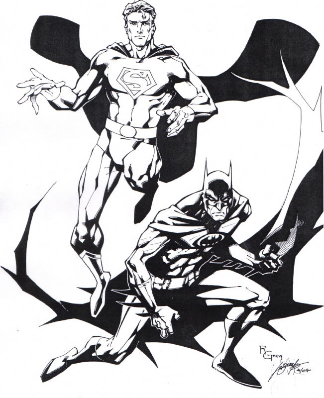 World's Finest, in LeBeau Underwood's Sample Inks Comic Art Gallery Room